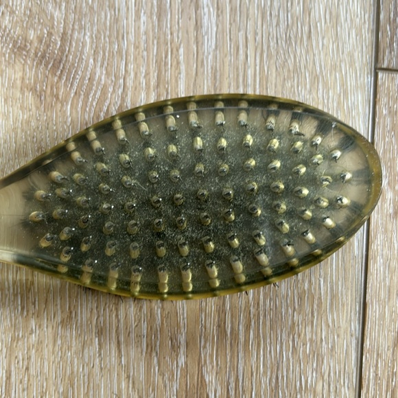 Vintage Lucite? Hair Brush Clear Plastic Handle